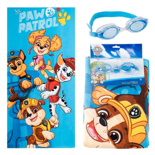 Kopalna brisača Paw Patrol Ready + plavalna očala komplet Kopalna brisača Paw Patrol Ready + plavalna očala komplet