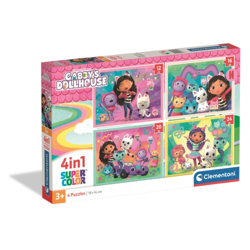 Sestavljanka Gabby's Dollhouse Sanjski 4 v 1 Clementoni Sestavljanka Gabby's Dollhouse Sanjski 4 v 1 Clementoni