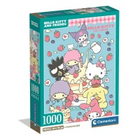 Kompaktna sestavljanka Hello Kitty Pancake, 1000 kosov, Clementoni Kompaktna sestavljanka Hello Kitty Pancake, 1000 kosov, Clementoni