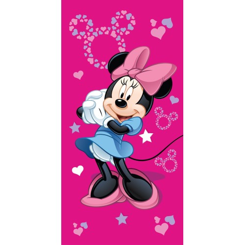 Kopalna brisača Disney Minnie Pink Star 70x140 cm