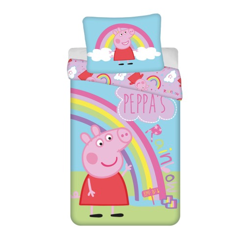 Posteljnina Pujsa Peppa Jump In 140×200cm, 70×90cm Posteljnina Pujsa Peppa Jump In 140×200cm, 70×90cm