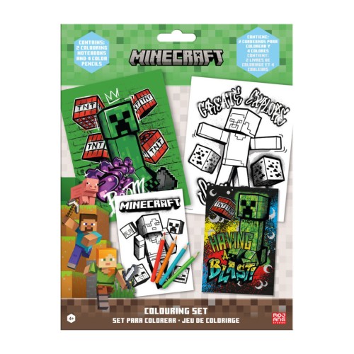 Minecraft Hawk a Blast pobarvanka z nalepkami Minecraft Hawk a Blast pobarvanka z nalepkami
