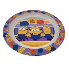 Mikro ploščati krožnik Minions Striped 22 cm