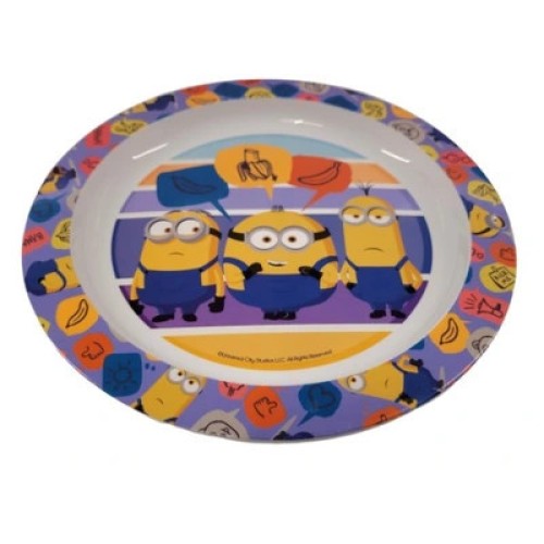 Mikro ploščati krožnik Minions Striped 22 cm Mikro ploščati krožnik Minions Striped 22 cm