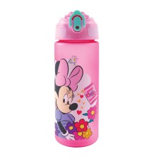 Minnie Mouse Kindness plastična mat steklenička s slamico 600 ml Minnie Mouse Kindness plastična mat steklenička s slamico 600 ml
