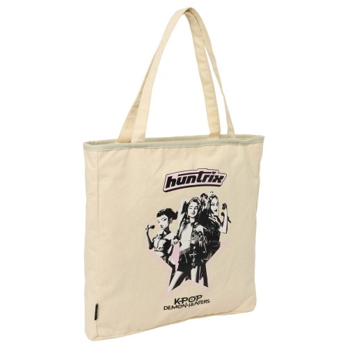 kpop Demon Hunters Hunterx platnena torba čez ramo z zadrgo, nakupovalna torba 38 cm kpop Demon Hunters Hunterx platnena torba čez ramo z zadrgo, nakupovalna torba 38 cm