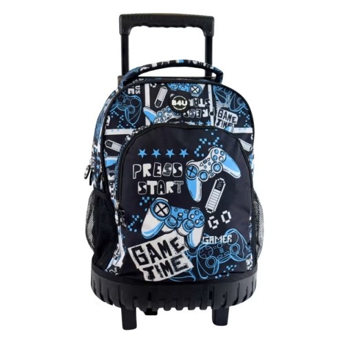 Šolska torba na kolesih Gamer Press Start premium, nahrbtnik 44 cm Šolska torba na kolesih Gamer Press Start premium, nahrbtnik 44 cm