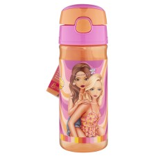 Plastična steklenica za vodo za deklice Colour Besties s slamico in sponko 450 ml