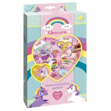 Komplet girland z diamantnimi viticami v obliki samorogovega srca, 4 kosi Komplet girland z diamantnimi viticami v obliki samorogovega srca, 4 kosi