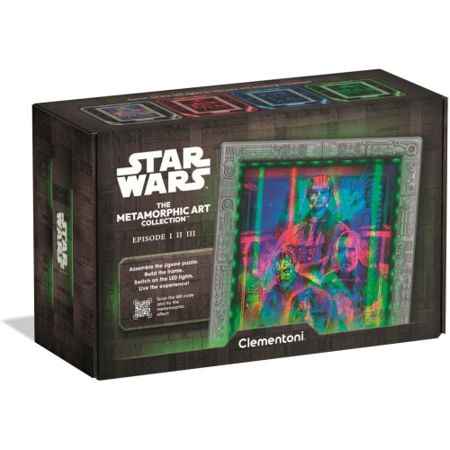 Sestavljanka Star Wars Metamorfna, 520 kosov, v LED okvirju, znamke Clementoni