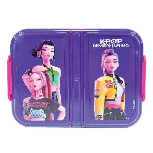 Večprekatna škatla za malico K-pop Demon Hunters Girls, škatla za sendviče