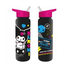 Hello Kitty Punk Kuromi Kuromi Punk plastična steklenica s slamico 700 ml Hello Kitty Punk Kuromi Kuromi Punk plastična steklenica s slamico 700 ml