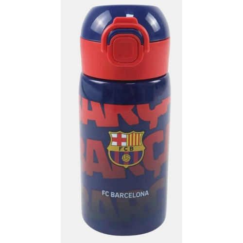 Aluminijasta steklenica za vodo FC Barcelona Barca s slamico 500 ml