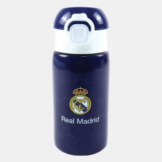 Real Madrid modra aluminijasta steklenica s slamico 500 ml