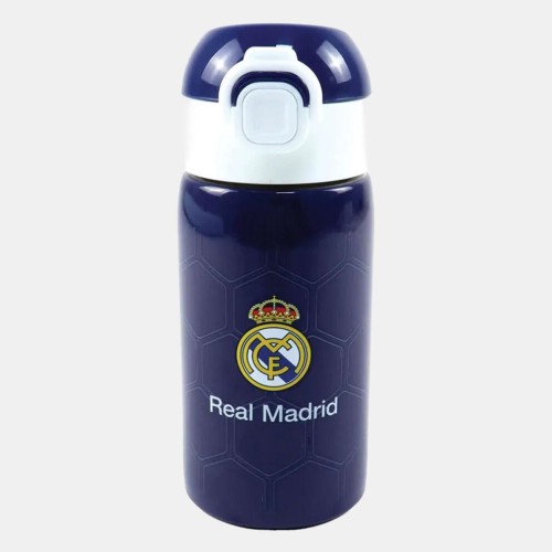 Real Madrid modra aluminijasta steklenica s slamico 500 ml Real Madrid modra aluminijasta steklenica s slamico 500 ml