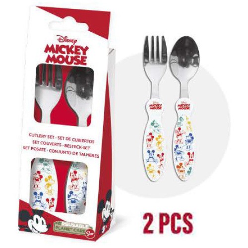 Jedilni pribor Disney Mickey Fun-Tastic - 2 kosa kovinski Jedilni pribor Disney Mickey Fun-Tastic - 2 kosa kovinski