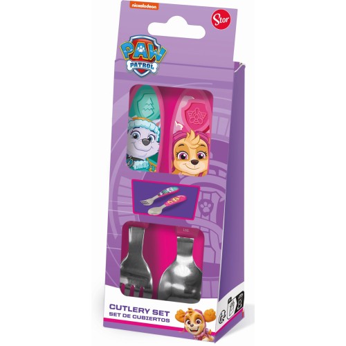 Jedilni pribor Paw Patrol Girl Superpowers - 2 kosa kovinski 