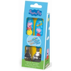 Jedilni pribor Peppa Pig Hooray - 2 kosa kovinski Jedilni pribor Peppa Pig Hooray - 2 kosa kovinski