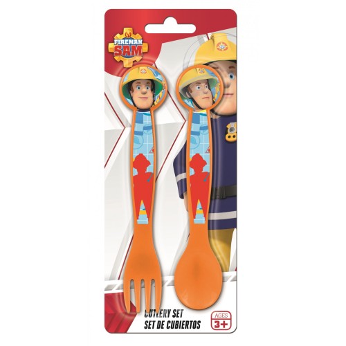Jedilni pribor Fireman Sam - 2 kosa plastični Jedilni pribor Fireman Sam - 2 kosa plastični