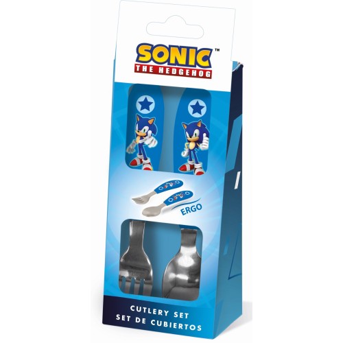 Jedilni pribor Sonic the Hedgehog Speed - 2 kosa kovinski Jedilni pribor Sonic the Hedgehog Speed - 2 kosa kovinski