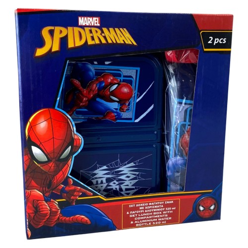 Spiderman World of Web škatla za sendviče + aluminijasta steklenica komplet Spiderman World of Web škatla za sendviče + aluminijasta steklenica komplet