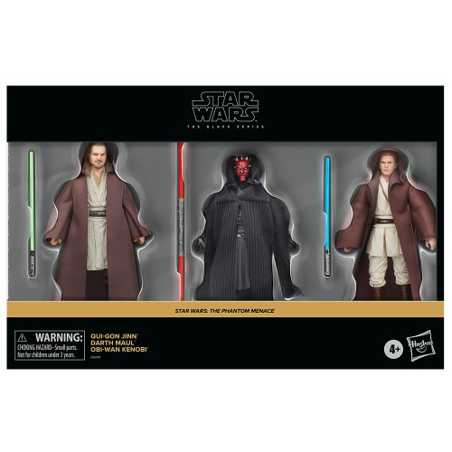 Vojna zvezd Skrita grožnja Qui-Go Jinn Darth Maul Obi-Wan Kenobi paket 3 figur 15 cm