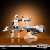 Figurica Vojne zvezd Mandalorian Speeder Bike Scout Trooper in Grogu 9 cm