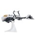 Figurica Vojne zvezd Mandalorian Speeder Bike Scout Trooper in Grogu 9 cm
