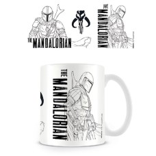 Star Wars Mandalorian Line Art skodelica 