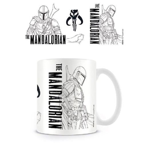 Star Wars Mandalorian Line Art skodelica 