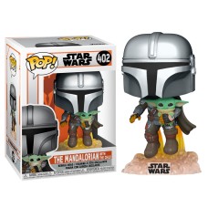 POP figura Vojna zvezd Mandalorian Mando leti z reaktivnim nahrbtnikom