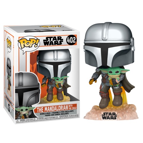 POP figura Vojna zvezd Mandalorian Mando leti z reaktivnim nahrbtnikom