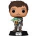 POP figura Vojna zvezd Mandalorian Mando drži otroka
