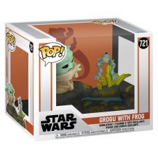 POP figura Deluxe Vojna zvezd Mandalorian Grogu z žabo