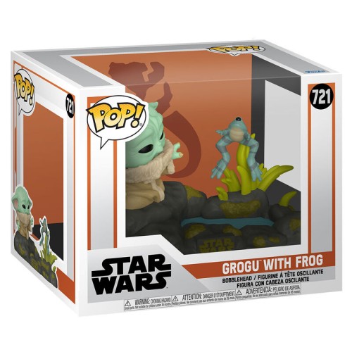 POP figura Deluxe Vojna zvezd Mandalorian Grogu z žabo