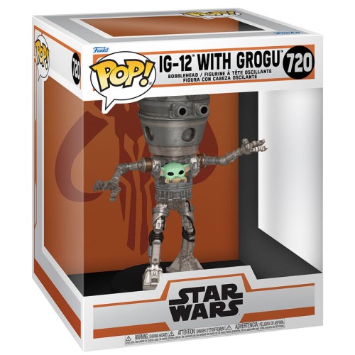 POP figura Deluxe Vojna zvezd Mandalorian IG-12 z Grogujem