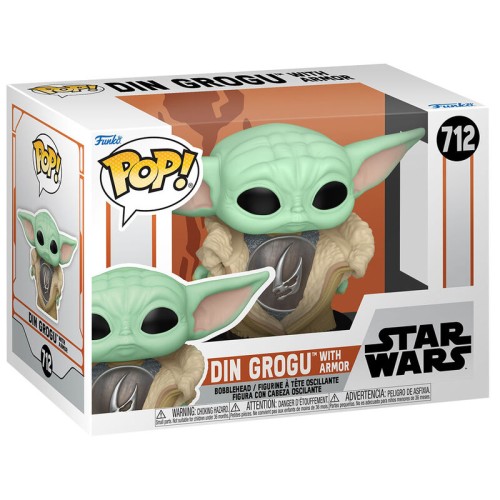 POP figura Vojna zvezd Mandalorian Din Grogu z oklepom