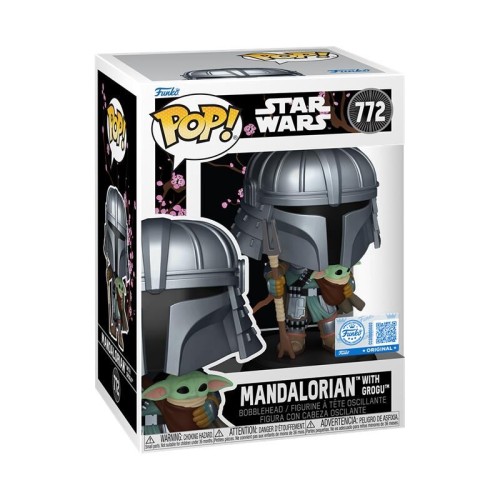 POP figura Star Wars Impressions Mandalorian z Grogujem Ekskluzivno