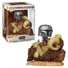 POP figura Vojna zvezd Mandalorian Mando na Banthi z otrokom v torbi