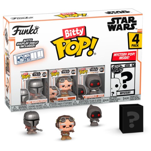 Blister 4 figure Bitty POP Star Wars Mandalorian - Mandalorian