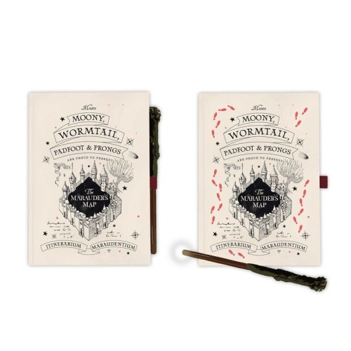 Zvezek Harry Potter Marauders Map A5 premium + pisalo s palico