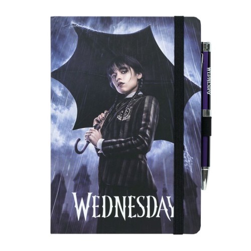 Zvezek Wednesday Addams A5 premium + projekcijsko pisalo