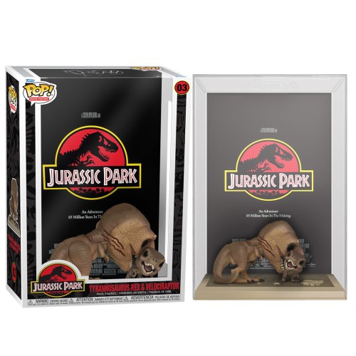 POP figura Filmski poster Jurski park Tiranozaver Rex in Velociraptor POP figura Filmski poster Jurski park Tiranozaver Rex in Velociraptor