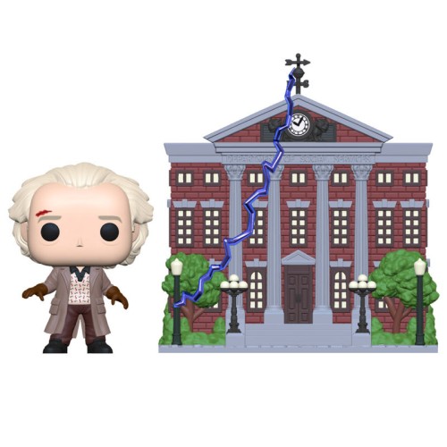 POP figura Nazaj v prihodnost Doc z uro v stolpu POP figura Nazaj v prihodnost Doc z uro v stolpu