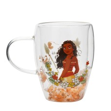Disney Princesa Vaiana cvetlični dekorativni stekleni vrček Disney Princesa Vaiana cvetlični dekorativni stekleni vrček